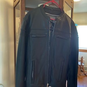 Woman’s leather jacket.